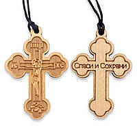 Хрестик дерев'яний 3D