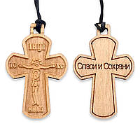 Хрестик дерев'яний 3D