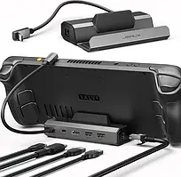 Jsaux - Док-станція 5 в 1 для Steam Deck, USB-C, Ethernet, HDMI, USB 2.0 (HB0602S)