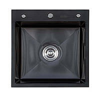 Мийка кухонна EXTOR IB 5050 з нержавіючої сталі 50*50*22 ЧОРНА ( А0059855 )