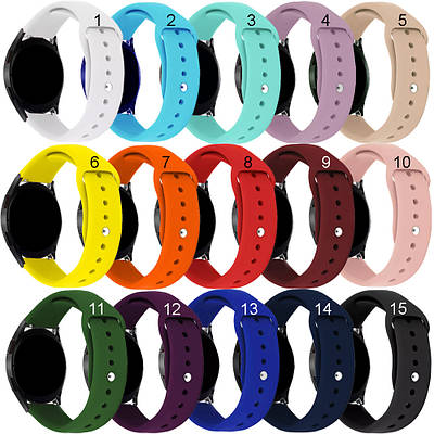 Ремінець силікон (кнопка) для годинників 20 мм