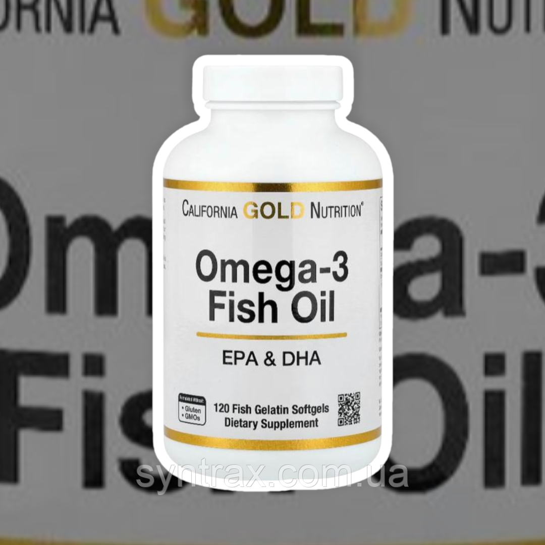 California Gold Nutrition Omega 3 fish oil EPA&DHA 120 CAPS , омега 3 риб'ячий жир
