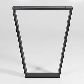 Опора для столу з металу 600×60 мм, H 730 мм 1 шт Чорний