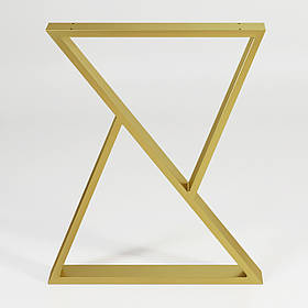 Опора для столу з металу 600×60 мм, H 730 мм 1 шт Золото