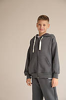 Підлітковий зіп худі універсальний теплий ZHT-25-1 для хлопчика, тринитка з начісом, р-р 146-170