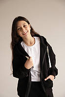 Підлітковий зіп худі універсальний теплий ZHT-25-1 для дівчинки, тринитка з начісом, р-р 146-170