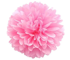 Помпон діаметр 25см  рожевий паперова прикраса