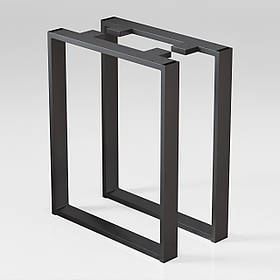 Комплект опор для столу з металу 600×120 мм, H 730 мм 2 шт Чорний