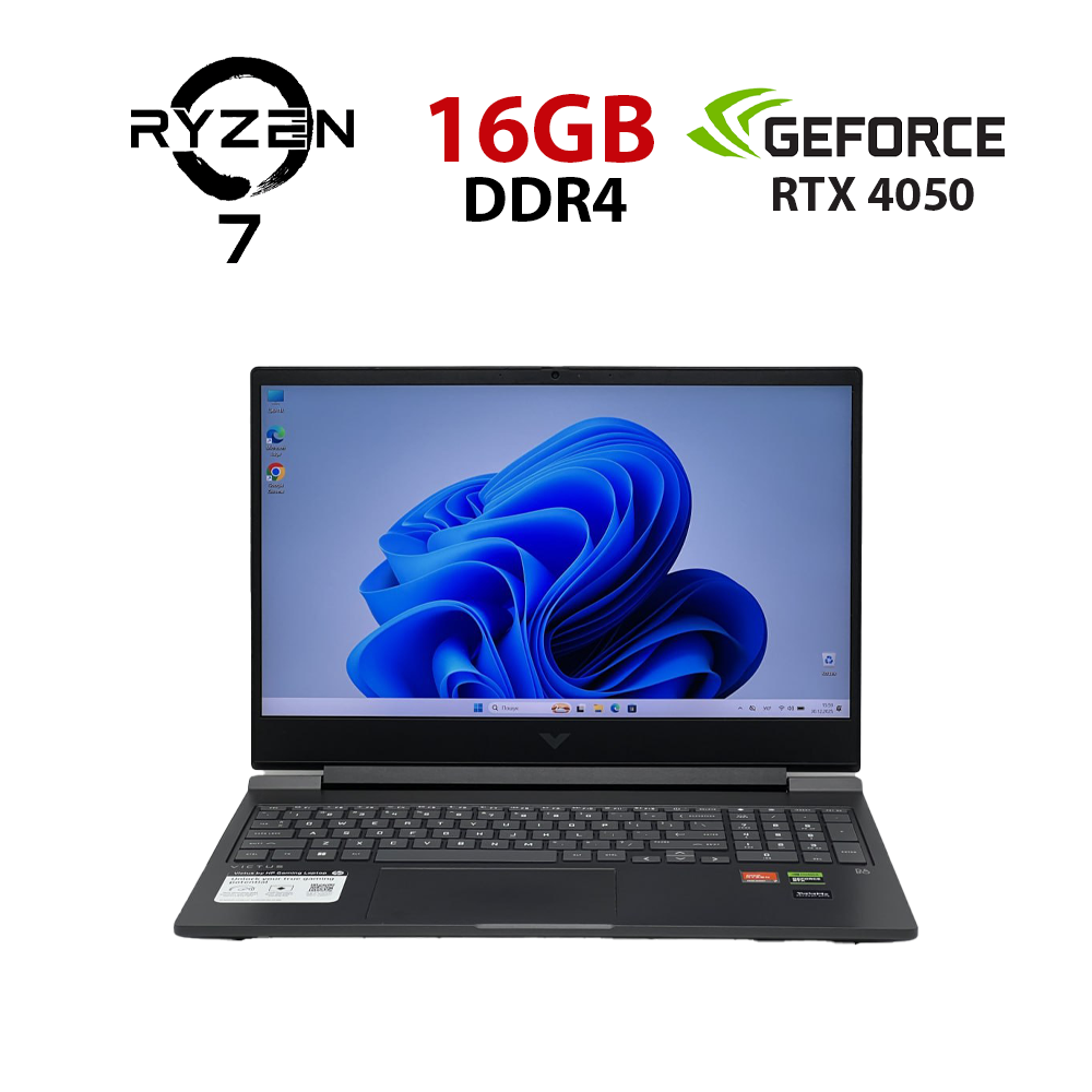 Ігровий ноутбук Б-клас HP Victus 16-s0077NR/ 16.1" 1920x1080/ Ryzen 7 7840HS/ 16GB RAM/ 1024GB SSD/ RTX 4050 6GB