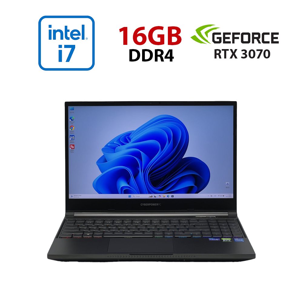 Ігровий ноутбук CyberPower PC Tracer V EDGE PRO I 15X GM5TG7W/ 15.6" 2560x1440/ i7-11800H/ 16GB RAM/ 960GB SSD/ RTX 3070 8GB