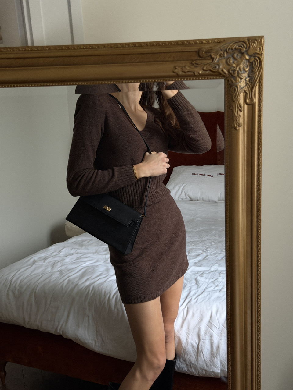 Hermes Kelly Pochette Black/Gold, фото 1