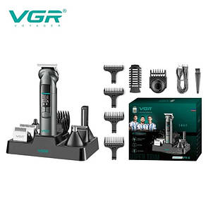 Набір для стриження VGR 14 в 1 V-096, 14 насадок, LED Display
