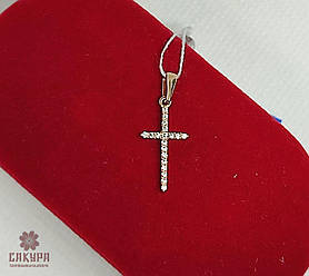 Золотий Хрестик зі вставкою цирконій