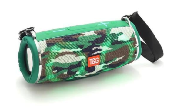 Портативна бездротова Bluetooth-колонка T&G TG642 з потужним звучанням, LED-підсвіткою і ремінцем для перенесення Камуфляж, фото 1
