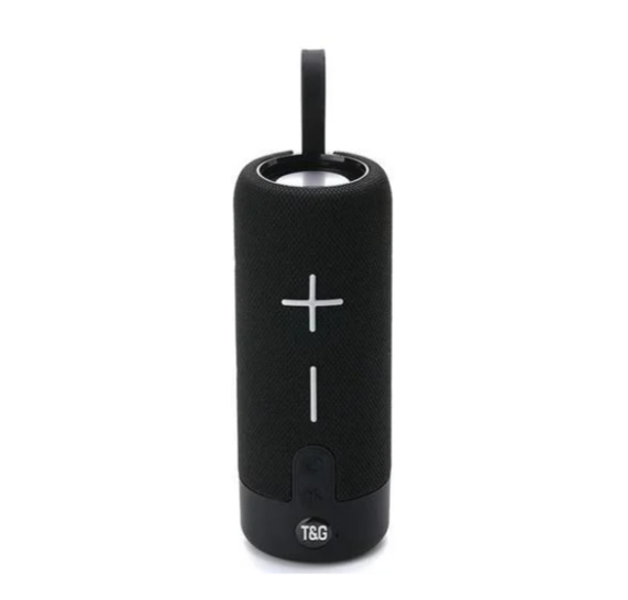 Портативна бездротова Bluetooth-колонка TG-619C з потужним звучанням LED-підсвіткою і ремінцем для перенесення Чорний, фото 1