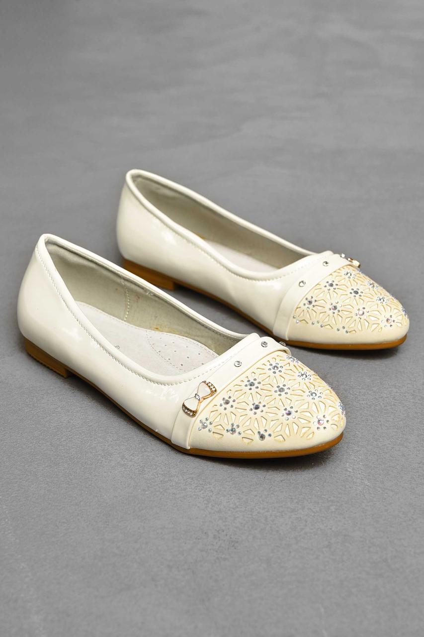 Балетки для дівчинки білого кольору 209544T Безкоштовна доставка, фото 1