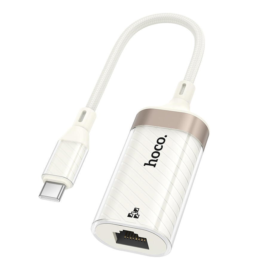 Перехідник Hoco UA41B Type-C to Ethernet adapter (100 Mbps), фото 1