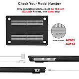 Чохол Hard Shell Case для MacBook Air 15.3 EooCoo, жорсткий пластиковий, з вирізом під Touch ID, фото 7