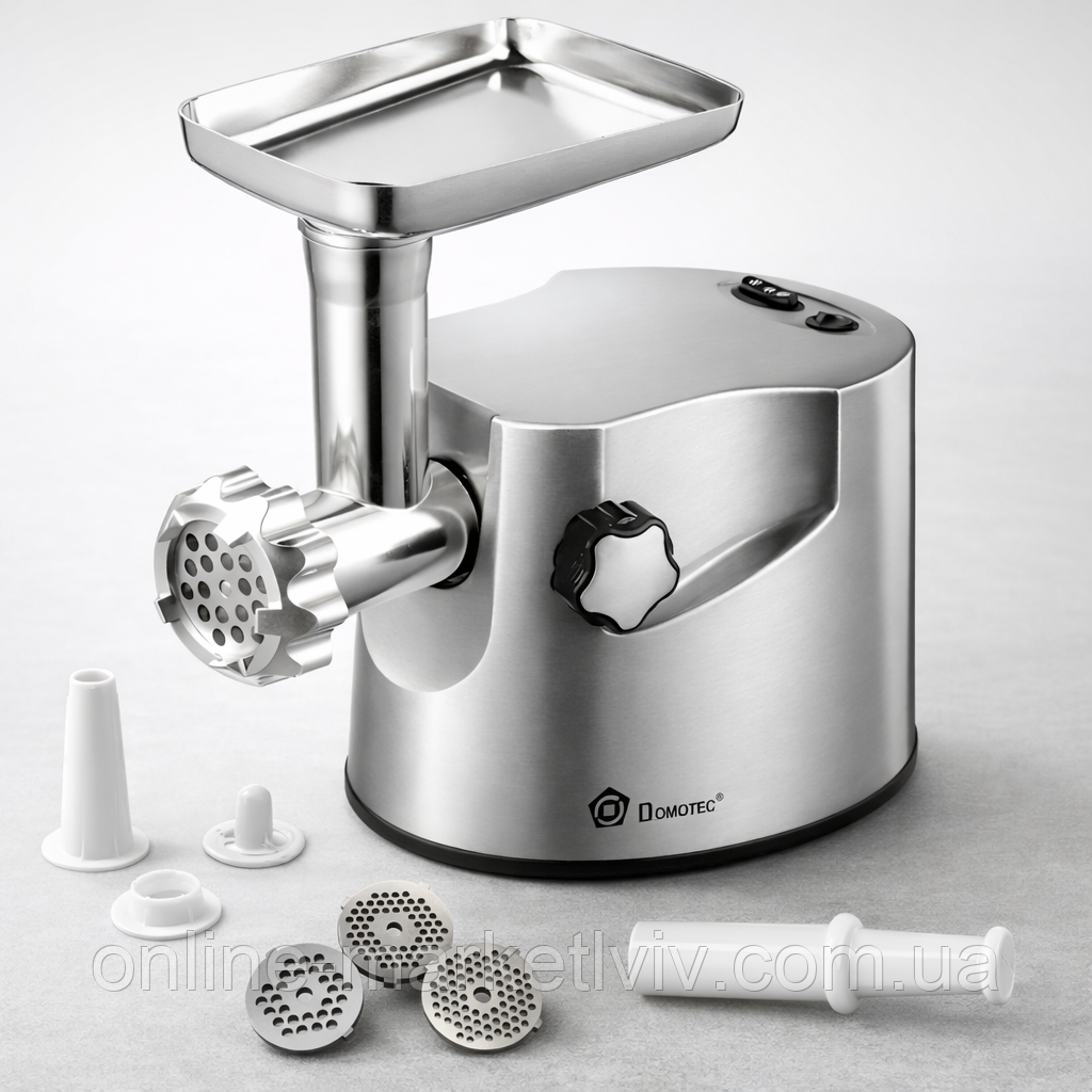 М'ясорубка електрична 3000 Вт + 5 насадок, металевий корпус, реверс, MS 2021 / Електром'ясорубка / Кухонна м'ясорубка, фото 1