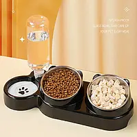 Набір мисок з автоматичною поїлкою для котів і собак малих порід АВС