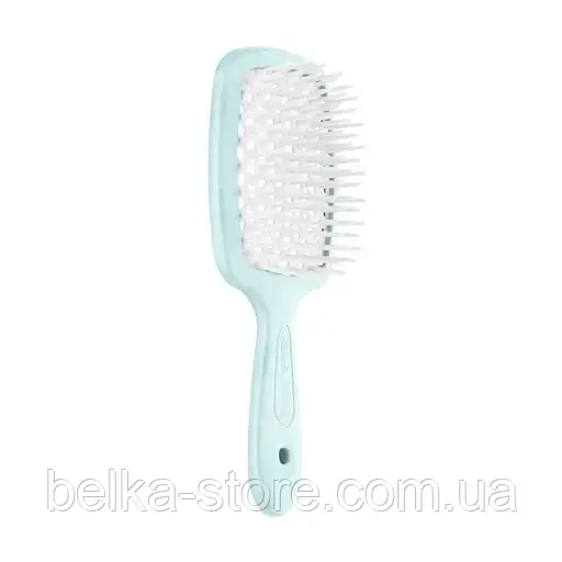 Міні-щітка для волосся Janeke Small Superbrush ( бірюза з білим ), фото 1