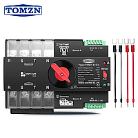 Автомат введення резерву ATS АВР 4P 125А перемикач TOQ7-125A TOMZN 380В 220В чорний