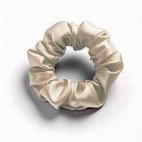 Резинка для волосся шовк бежевий