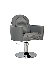 Перукарське крісло для клієнта Vincent з гідравлікою на хромованій дисковій базі VM881 Smoky Clouds