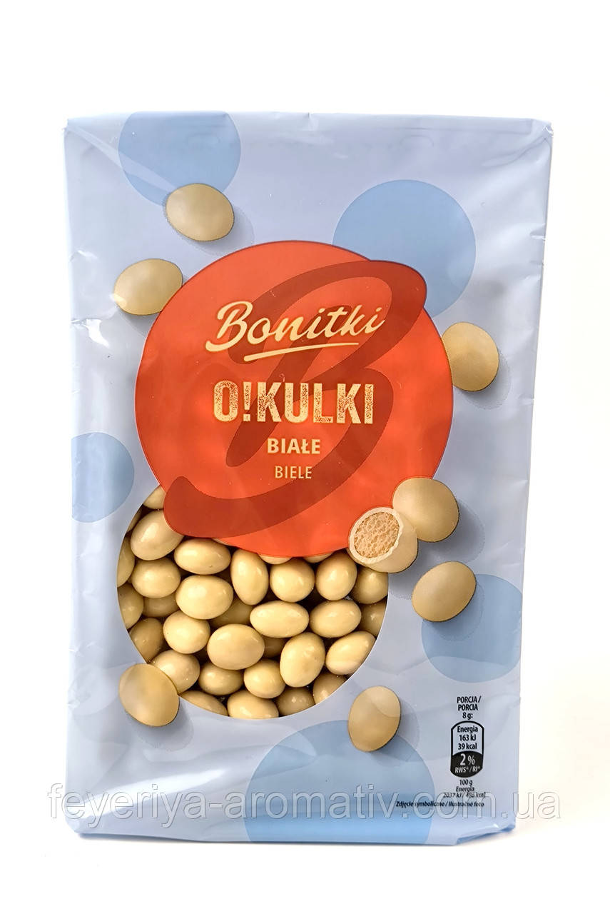 Печиво у білому шоколаді Bonitki O Kulki 260 г Польща