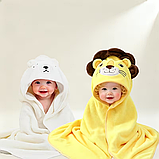 Дитячий рушник з капюшоном 80*80см (Лев), фото 3
