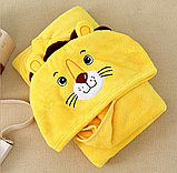 Дитячий рушник з капюшоном 80*80см (Лев), фото 2