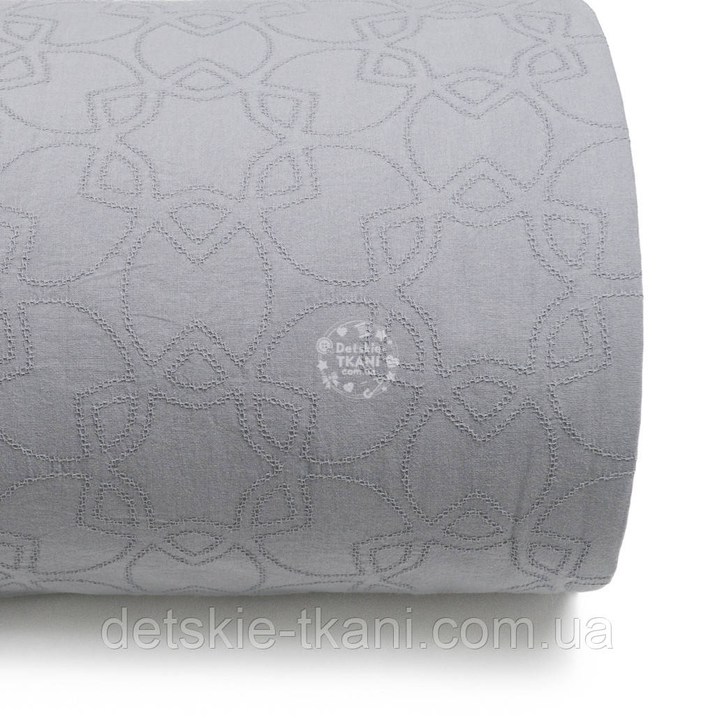 Варена бавовна жаккард, колір холодний сірий (100% COTTON) №5865, фото 1