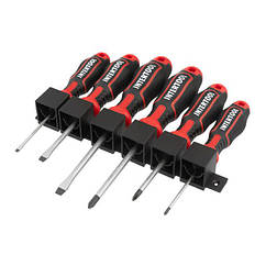 Набір викруток, 6 од., S2, 75-100 мм (SL3, SL5, SL6, PH0, PH1, PH2) STORM INTERTOOL VT-3436