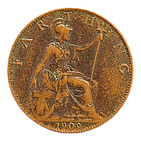 Велика Британія 1 фартінг, 1909