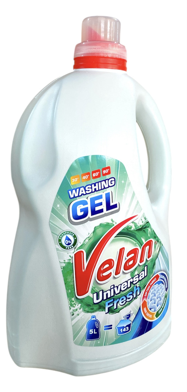 Гель для прання Velan Universal Fresh 5л, фото 1