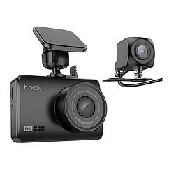 Відеореєстратор Hoco DV3 2,45-inch IPS+Камера заднього Віда Чорний