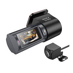 Відеореєстратор Hoco DV8 1.47-inch 2K DisplayTFT/WI-FI+Камера заднього Віда Чорний