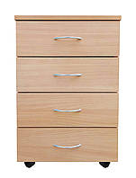 Тумба мобільна (4 ящики) МАКСІ МЕБЕЛЬ Бук (11681)
