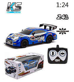 Автомобіль KS Drive Road Rebels на радіоуправлінні (1:24), блакитний, пульт, 20х9х6см (19599OB)