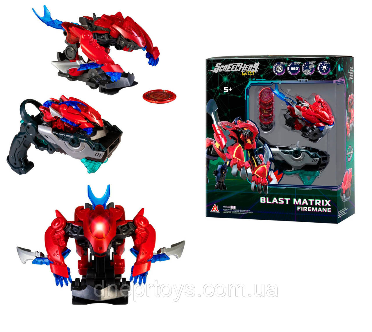 Ігровий набір Скрітчер Screechers Wild S5 L2 Файермен 5 сезон (EU686122), фото 1