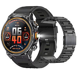 Смарт годинник + додатковий ремінець, IP68, Modfit Track Pro Black / Розумний годинник / Smart годинник / Смарт-годинник