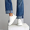 Шикарні універсальні білі кросівки натуральна шкіра флотар, фото 9