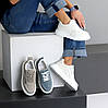 Шикарні універсальні білі кросівки натуральна шкіра флотар, фото 10