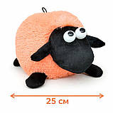 М'яка іграшка баранчик для дітей Баранчик Іванчик оранжевий 25х20 см пухнаста іграшка Dreamtoys, фото 2