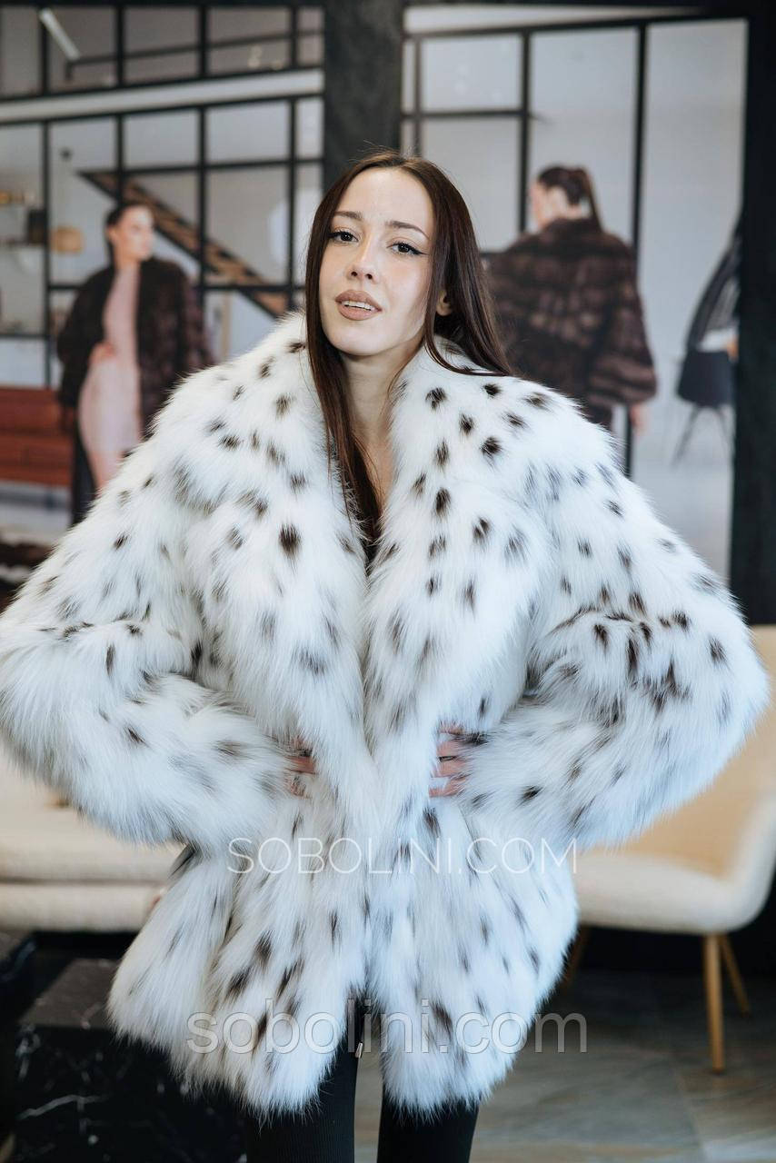 Гарна шубка з хутра лисиці імітація рись!, фото 1
