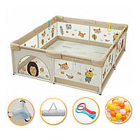 Дитячий манеж LEOBRO "Лісовий Їжачок" 180 x 200 см (LB-1006)