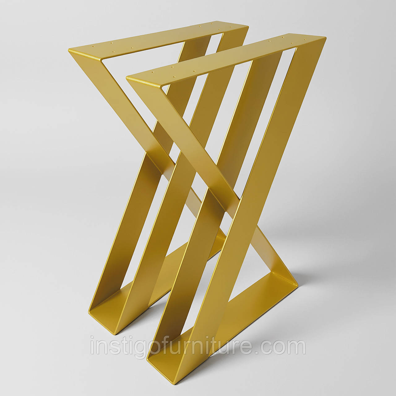 Комплект опор для столу з металу 500×108 мм, H 730 мм 2 шт Золото, фото 1