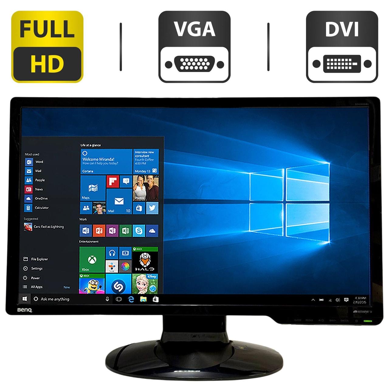 Монітор BenQ G2420HDBL / 24" (1920x1080) TN / VGA, DVI / VESA 100x100 + Кабель живлення