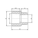 Муфта PPR Blue Ocean "Білий" 25х20 редукційна, фото 2