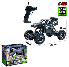 Машинка Off-road Crawler Rock Sport чорна на радіоуправлінні (1:20), пульт, акумулятор  18х11х8см (SL-110AB)